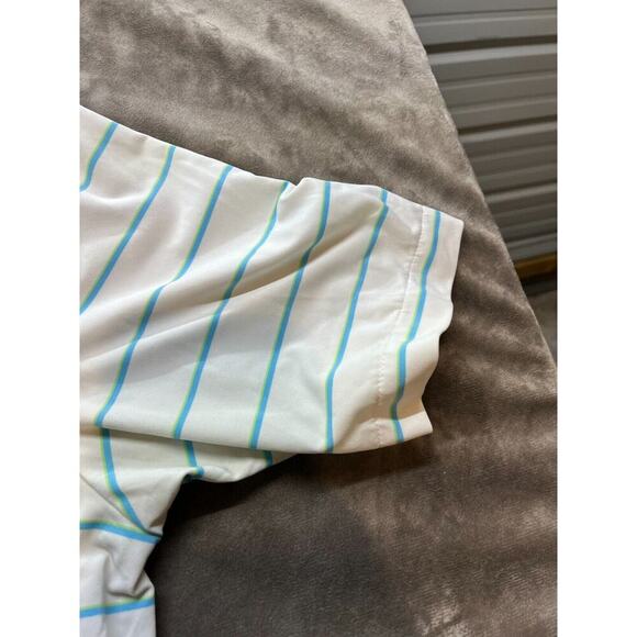 Peter‎ Millar Mens White Golf Polo Shirt Large Summer Comfort PCG Logo - Picture 2 of 5